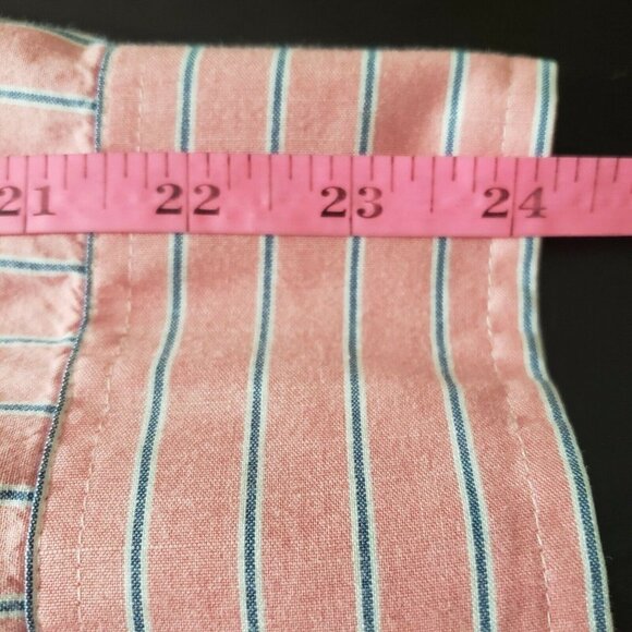☀ Izod Mens Pink Striped 100% Cotton Long Sleeve - Picture 5 of 6